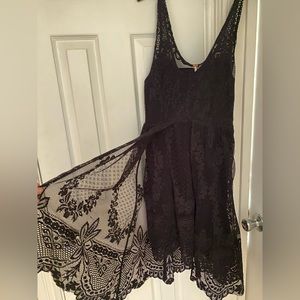 Free people black lace dress